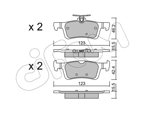 Brake Pad Set, disc brake (822-986-0)