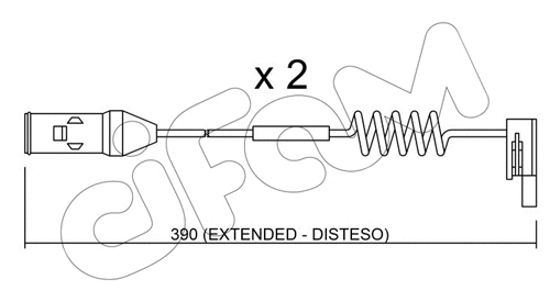 Warning Contact, brake pad wear (SU.167K)