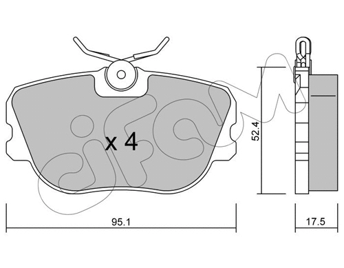 Brake Pad Set, disc brake (822-150-0)