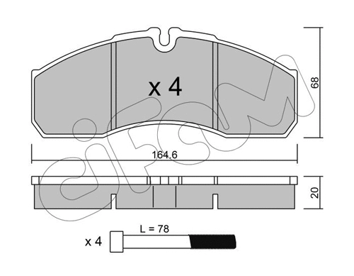 Brake Pad Set, disc brake (822-578-0)