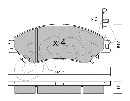 Brake Pad Set, disc brake (822-996-0)