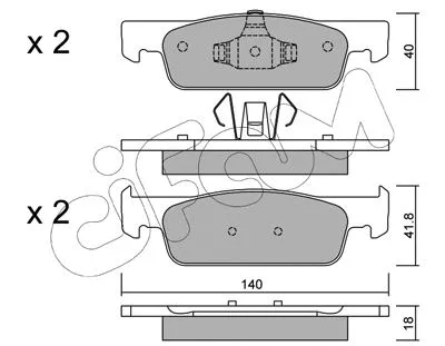 Brake Pad Set, disc brake (822-975-0)