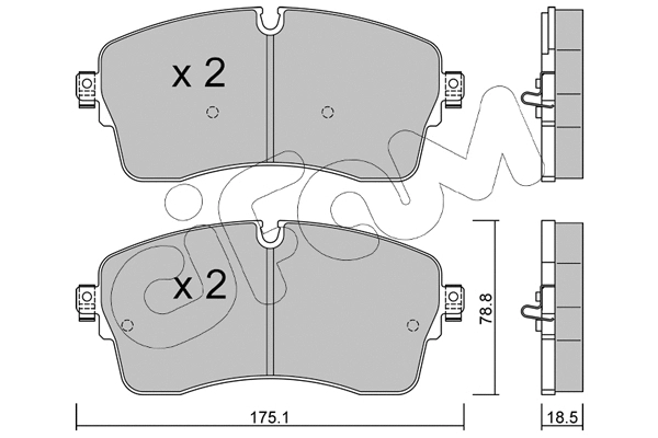 Brake Pad Set, disc brake (822-1250-1)