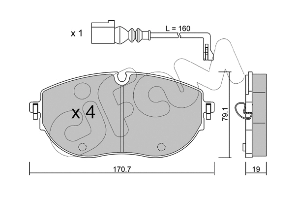 Brake Pad Set, disc brake (822-1322-0)