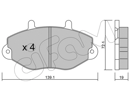 Brake Pad Set, disc brake (822-195-0)