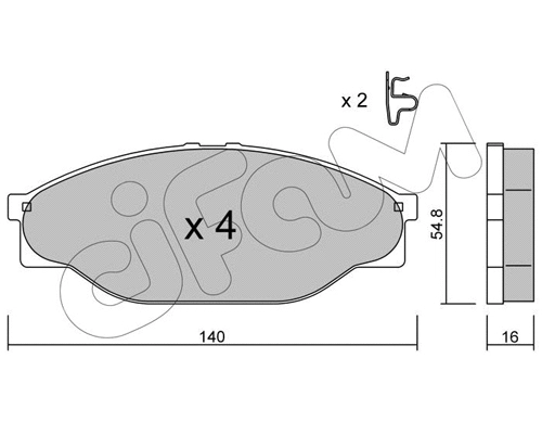 Brake Pad Set, disc brake (822-433-0)