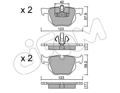 Brake Pad Set, disc brake (822-643-0)