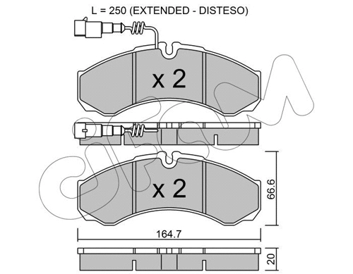 Brake Pad Set, disc brake (822-212-9)