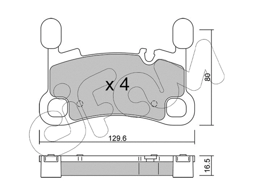 Brake Pad Set, disc brake (822-1260-0)