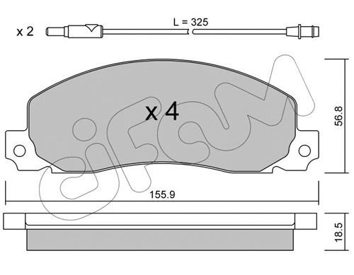 Brake Pad Set, disc brake (822-098-0)