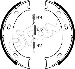 Brake Shoe Set, parking brake (153-239K)