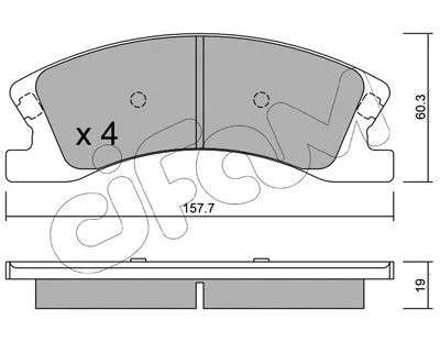 Brake Pad Set, disc brake (822-626-0)