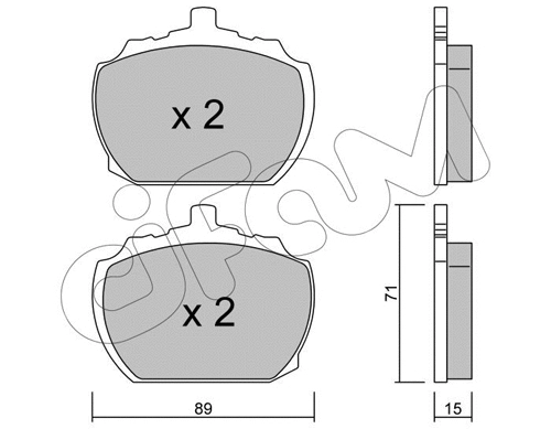 Brake Pad Set, disc brake (822-678-0)