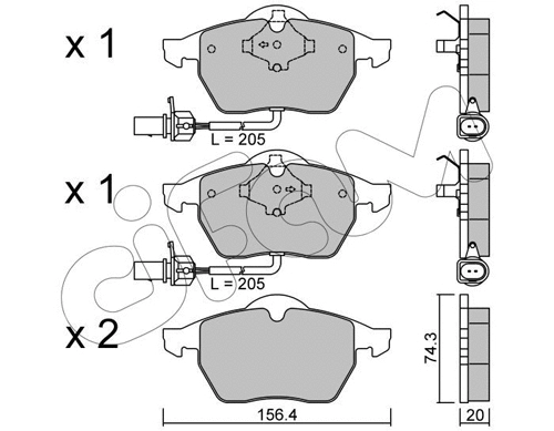 Brake Pad Set, disc brake (822-181-3)