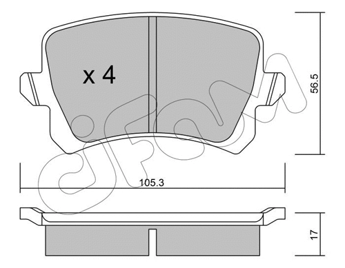 Brake Pad Set, disc brake (822-806-0)