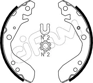 Brake Shoe Set (153-158)