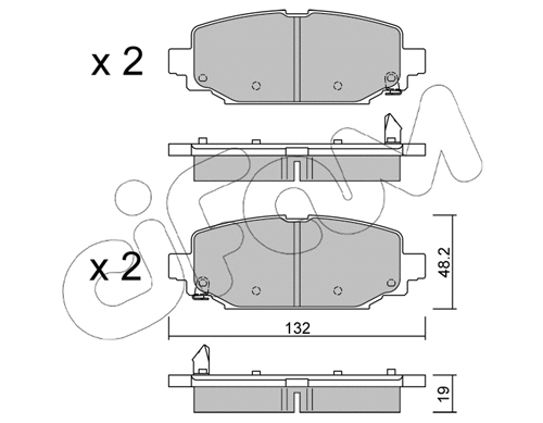 Brake Pad Set, disc brake (822-1210-0)