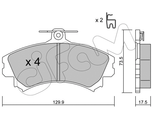 Brake Pad Set, disc brake (822-216-1)