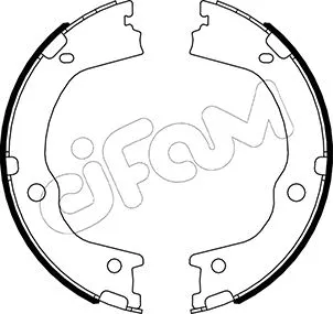 Brake Shoe Set, parking brake (153-498)