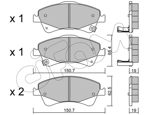 Brake Pad Set, disc brake (822-878-0)