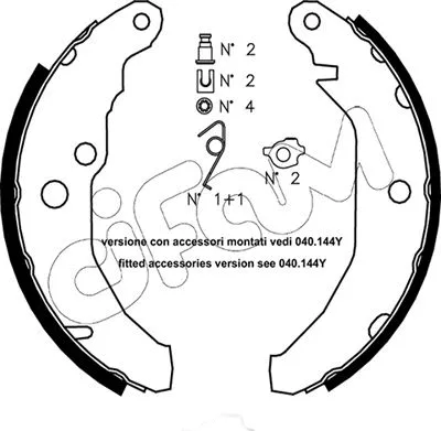 Brake Shoe Set (153-111K)