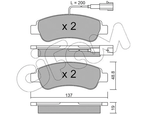 Brake Pad Set, disc brake (822-710-1)