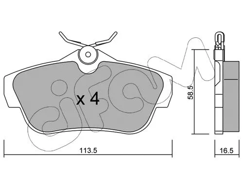 Brake Pad Set, disc brake (822-712-0)