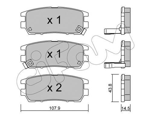 Brake Pad Set, disc brake (822-151-0)