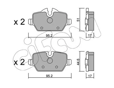 Brake Pad Set, disc brake (822-641-0)