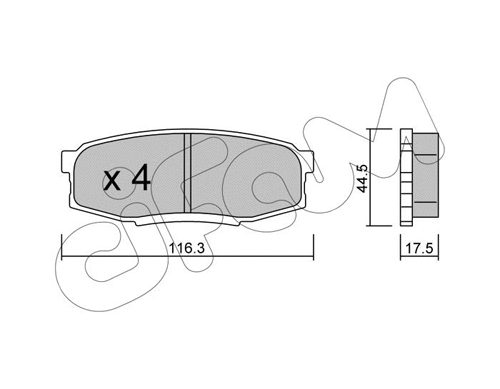 Brake Pad Set, disc brake (822-822-0)
