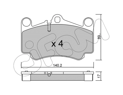 Brake Pad Set, disc brake (822-893-0)