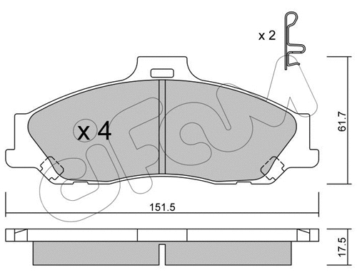 Brake Pad Set, disc brake (822-479-0)