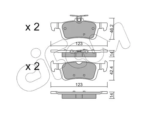 Brake Pad Set, disc brake (822-986-1)