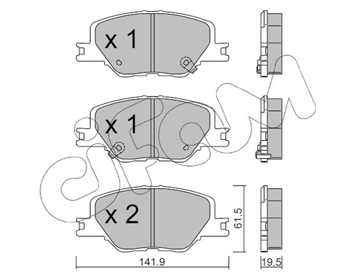 Brake Pad Set, disc brake (822-1177-0)