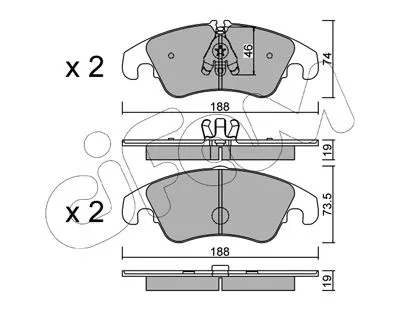 Brake Pad Set, disc brake (822-775-4)