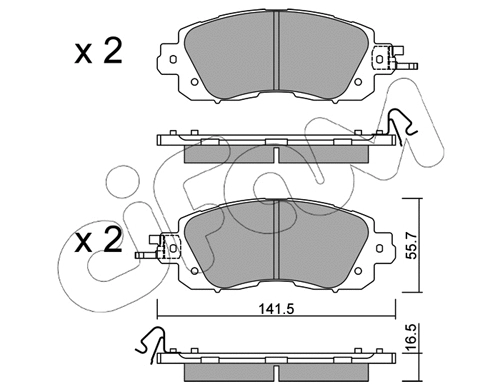 Brake Pad Set, disc brake (822-1080-0)