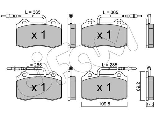 Brake Pad Set, disc brake (822-251-1)