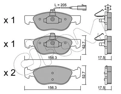 Brake Pad Set, disc brake (822-082-0)