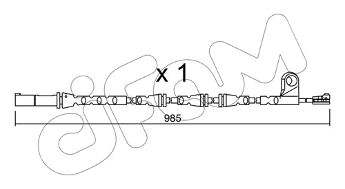 Warning Contact, brake pad wear (SU.309)
