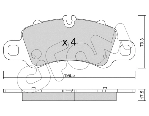 Brake Pad Set, disc brake (822-1254-0)