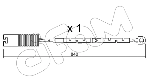 Warning Contact, brake pad wear (SU.123)