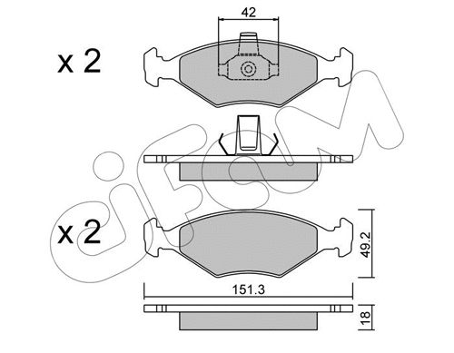 Brake Pad Set, disc brake (822-273-2)