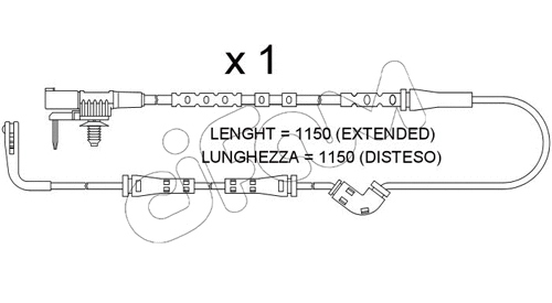 Warning Contact, brake pad wear (SU.387)