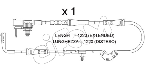 Warning Contact, brake pad wear (SU.386)