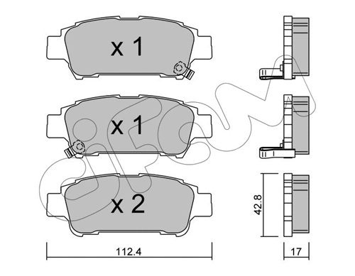 Brake Pad Set, disc brake (822-428-0)