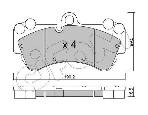 Brake Pad Set, disc brake (822-653-0)