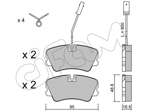 Brake Pad Set, disc brake (822-065-1)
