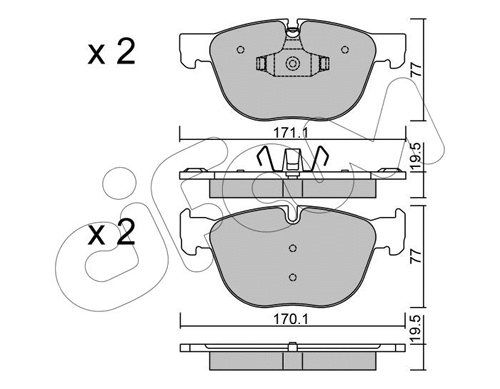 Brake Pad Set, disc brake (822-770-0)