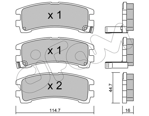 Brake Pad Set, disc brake (822-408-0)
