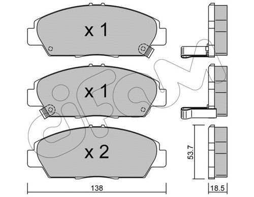 Brake Pad Set, disc brake (822-172-0)
